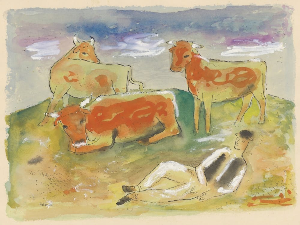 Herder With Cows, Mikuláš Galanda