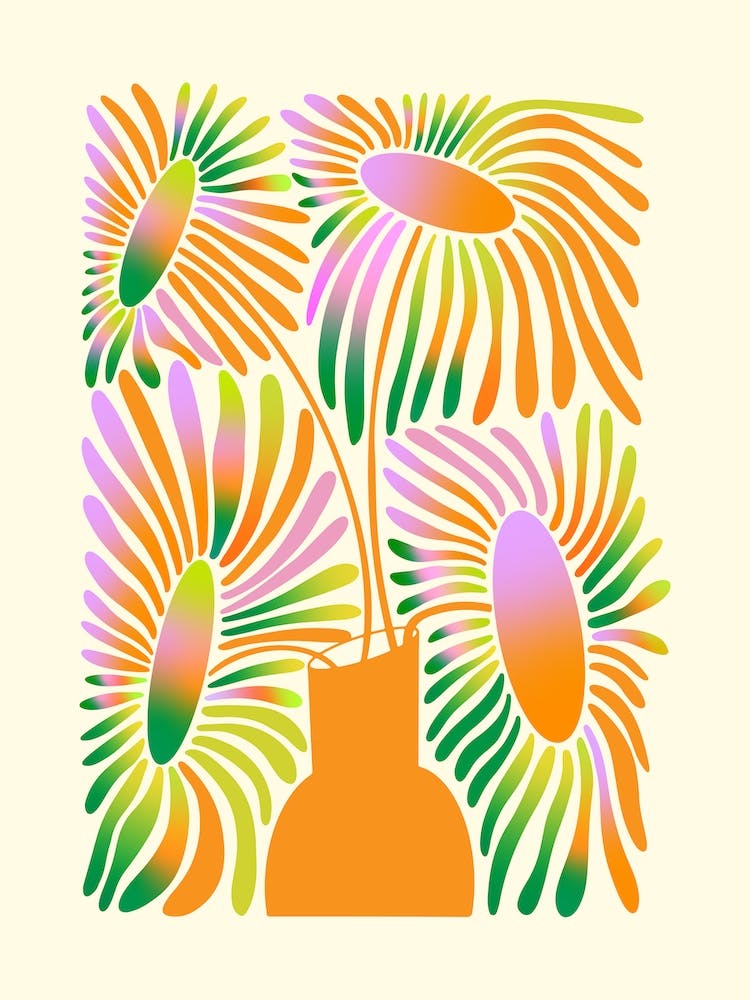 Flower Vase Orange