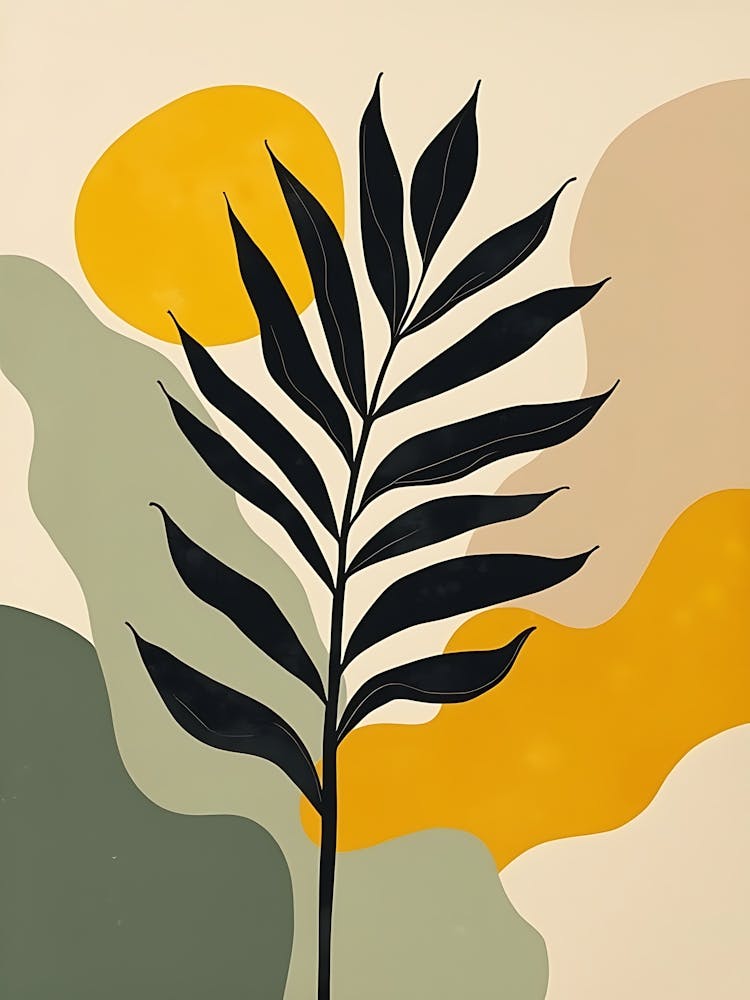 Serene Blush Foliage for Minimalist Walls