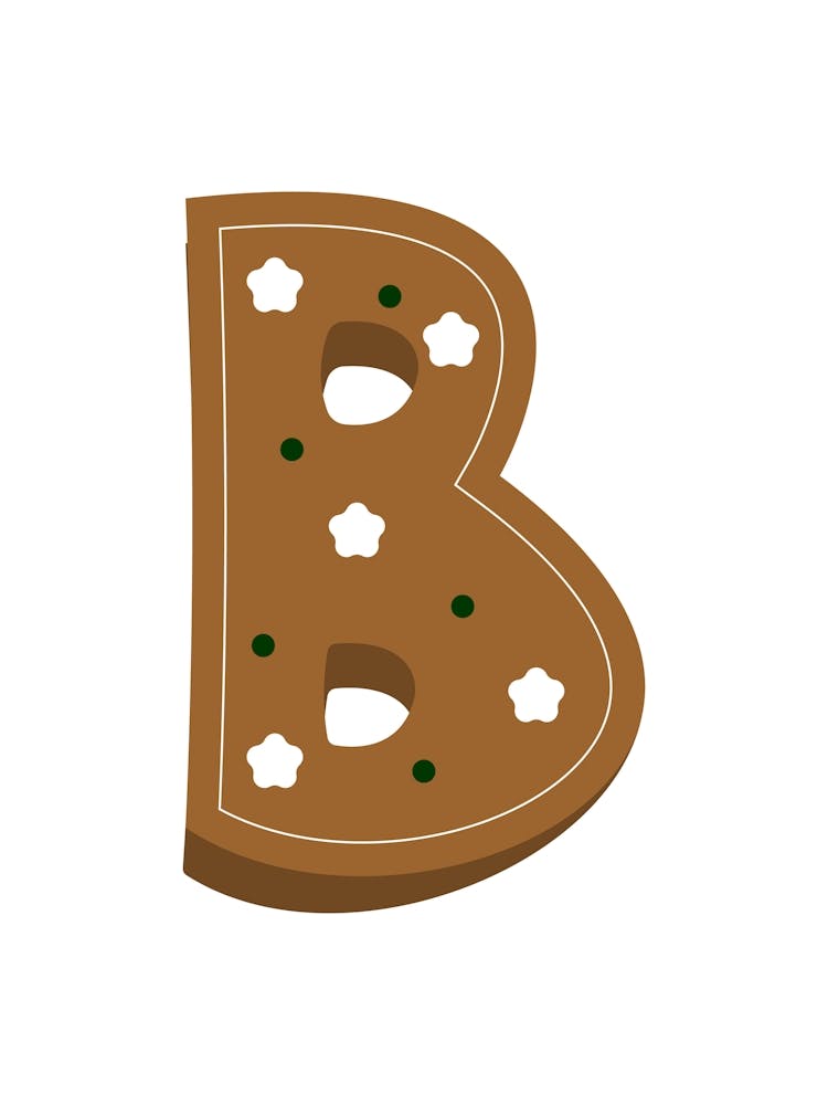 Gingerbread Decorative Letters Living Room Holiday Display 02