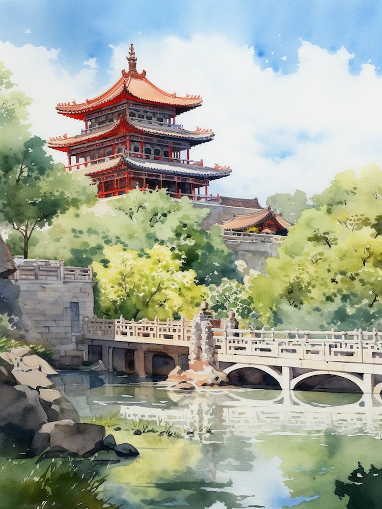 Summer Palace China Watercolour 3
