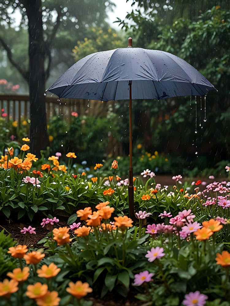 Umbrella In The Rain