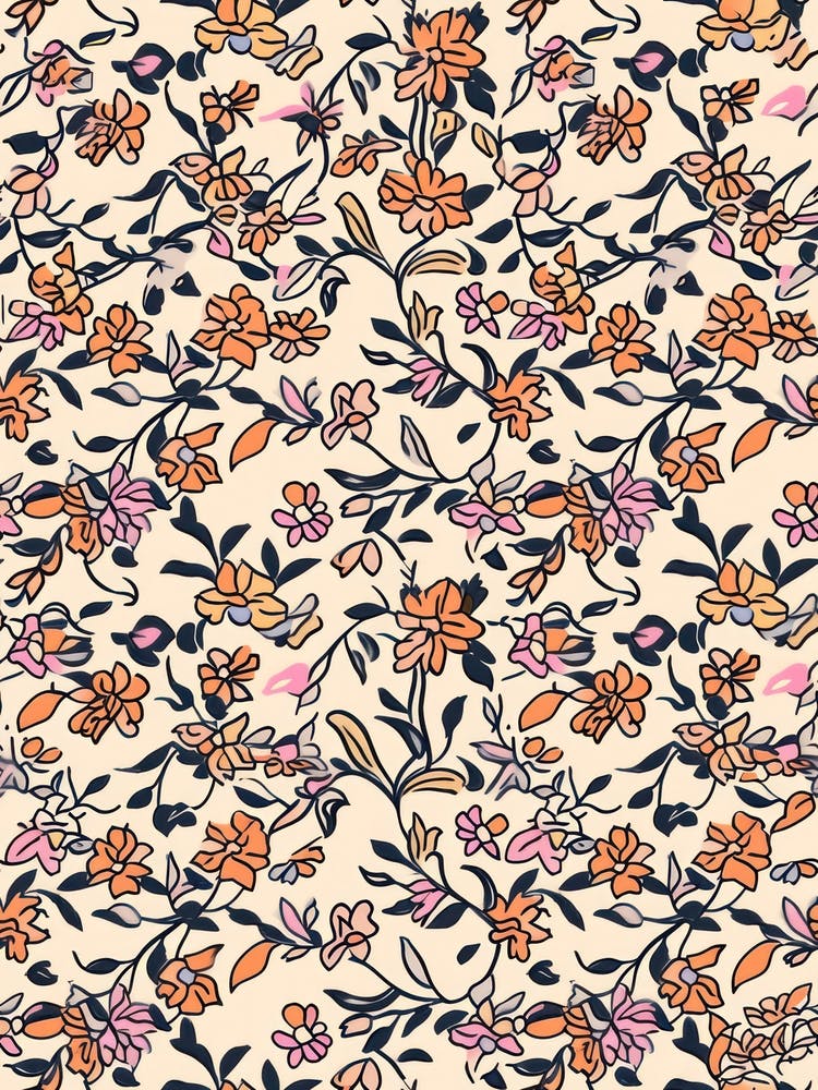 Radiant Petals London Fabrics Floral Pattern 4