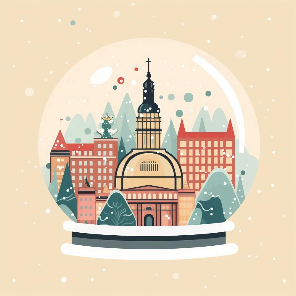 Frankfurt Germany Snowglobe