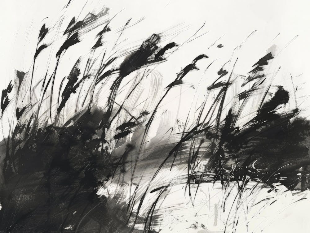 Black And White Ink On Paper