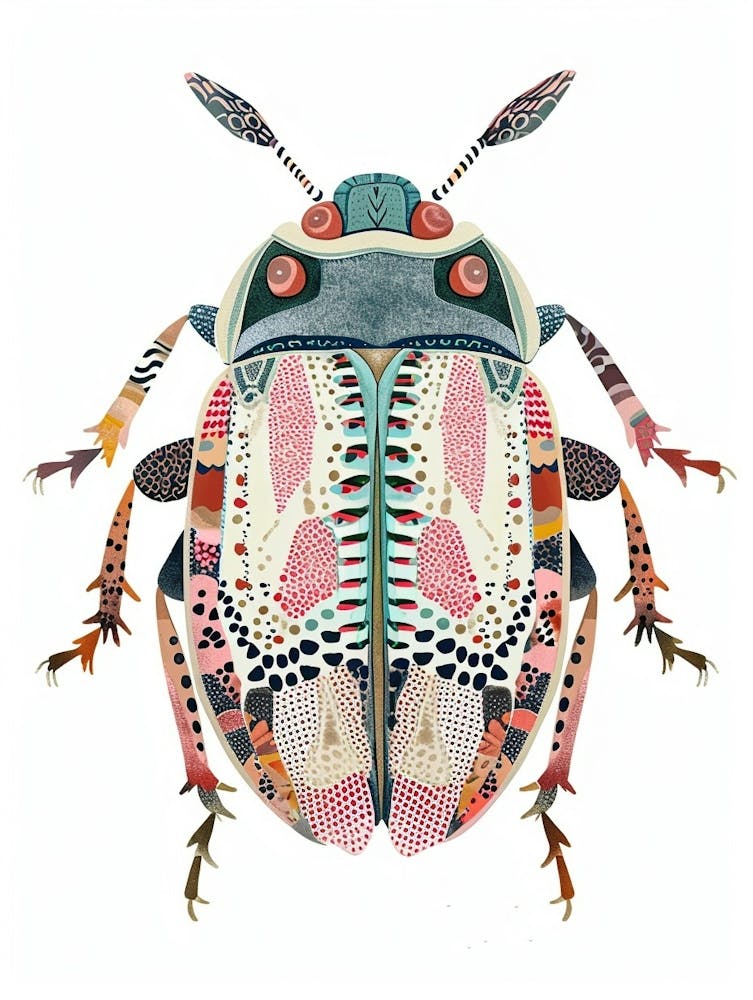 Colourful Insect Illustration Pill Bug 16