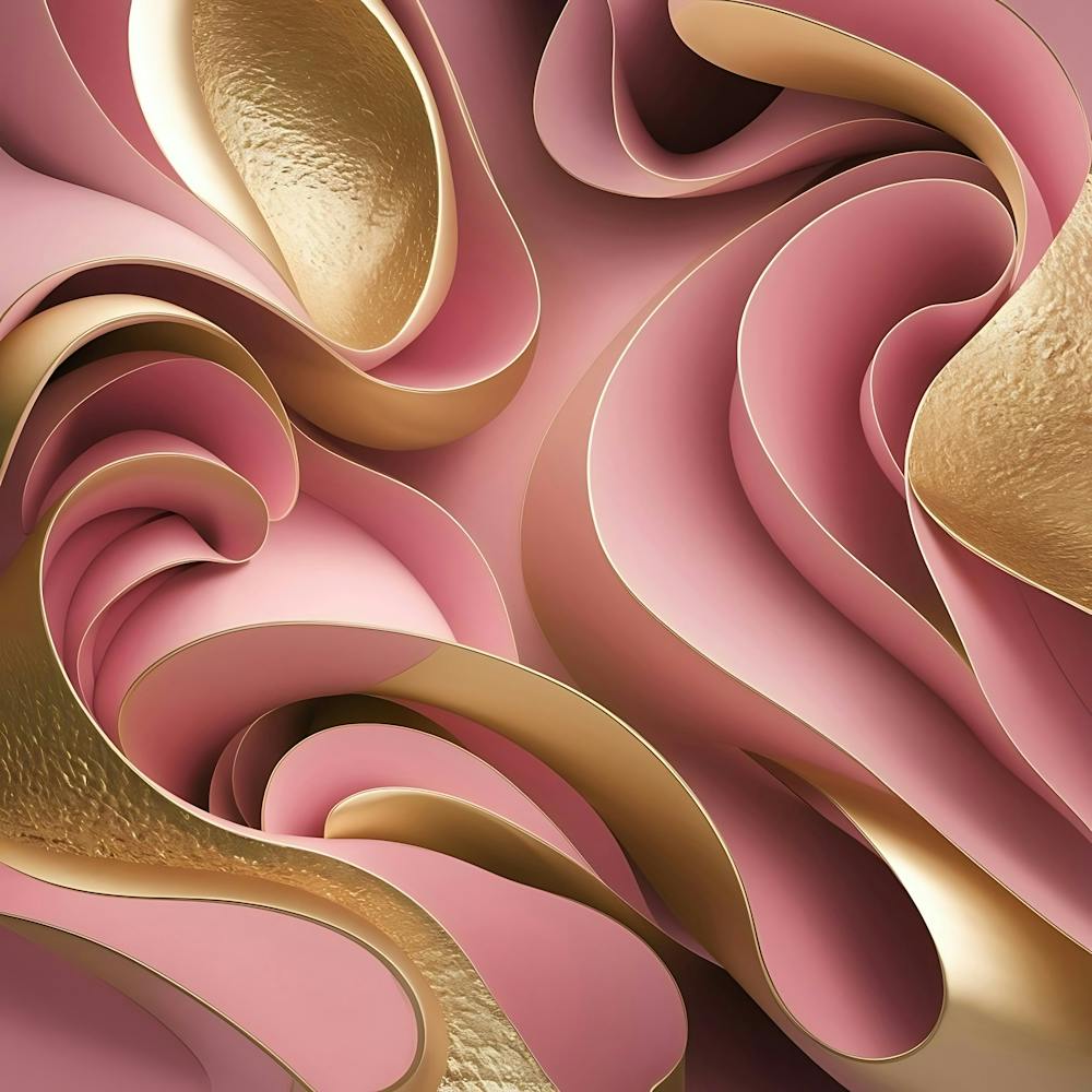 Abstract Pink And Gold