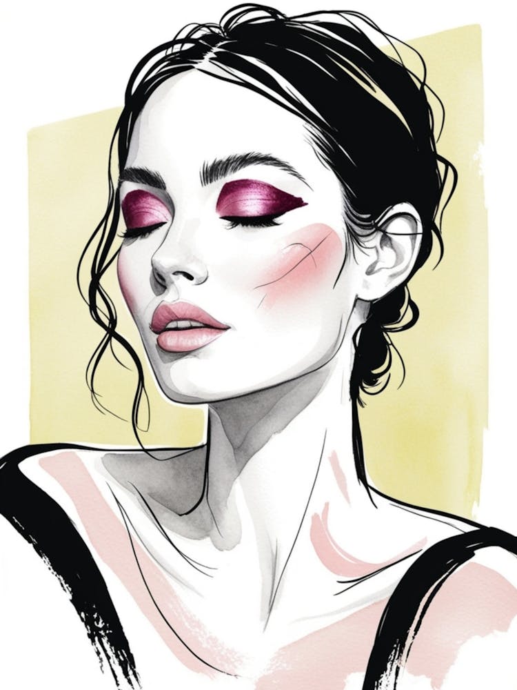 Illustration einer Frau mit Make-up 3