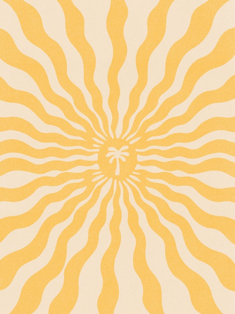 Palm Tree Psychedelic Poster 70s Hippie Print Retro Wall Decor INSTANT DOWNLOAD