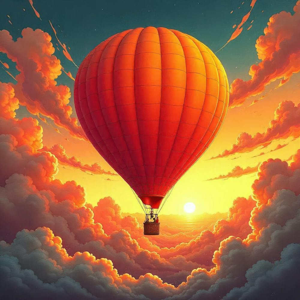Hot Air Balloon In The Sky 1