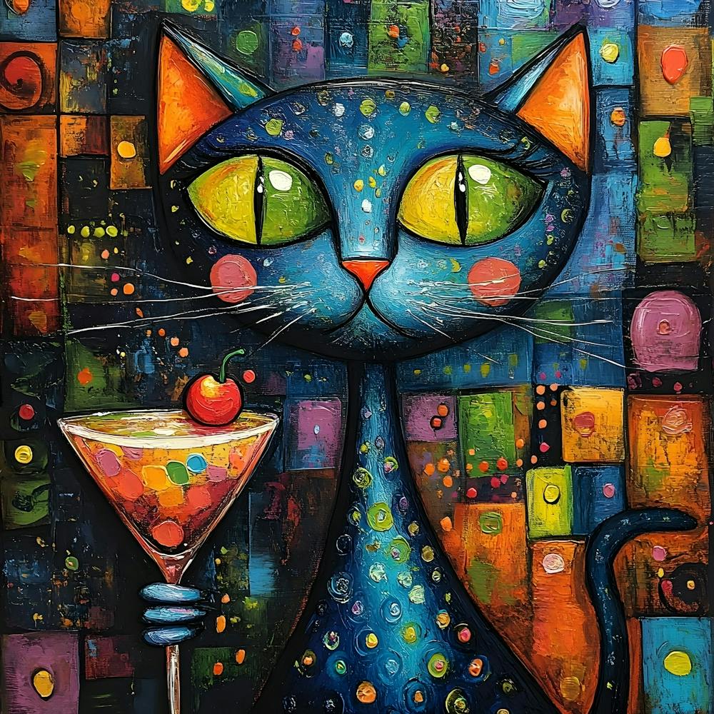 Cat With Martini 5
