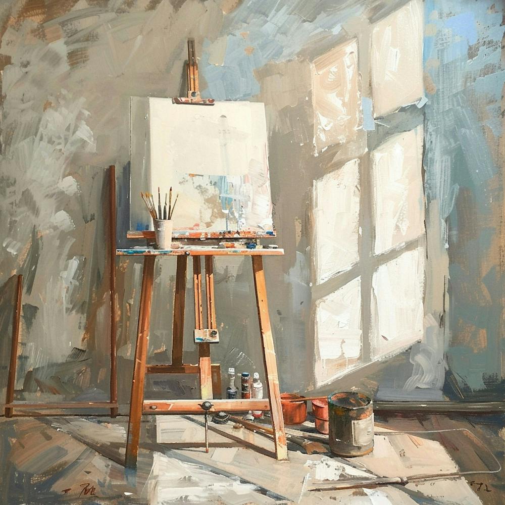 Easel In The Studio