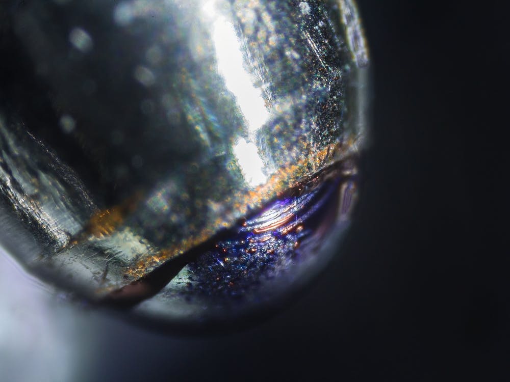 Blue Pen Tip Under The Microscope