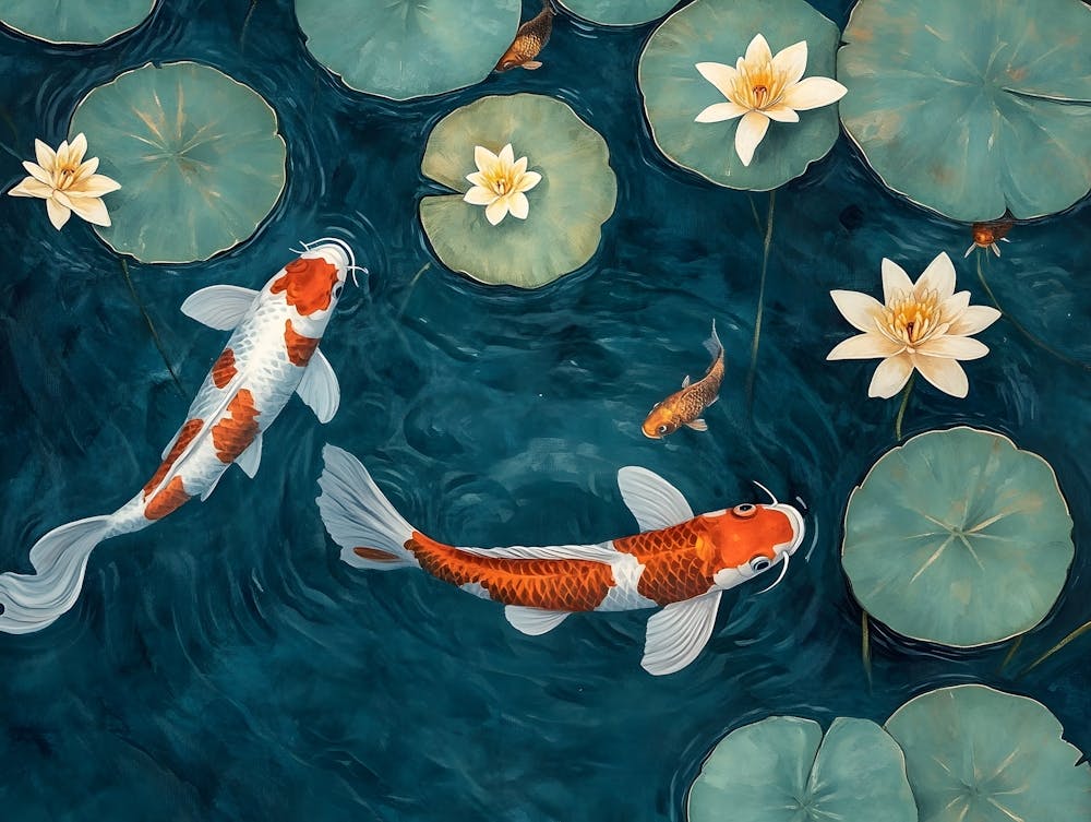 Koi Fish On Acrylic 2