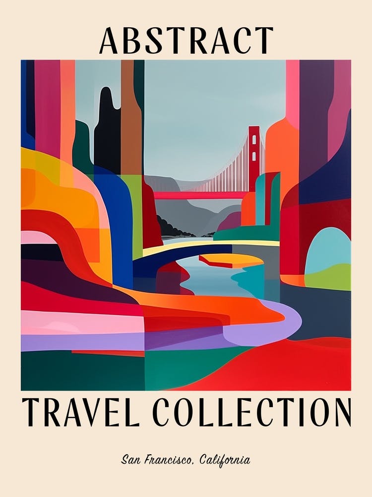 Abstract Travel Collection Poster San Francisco Usa 5
