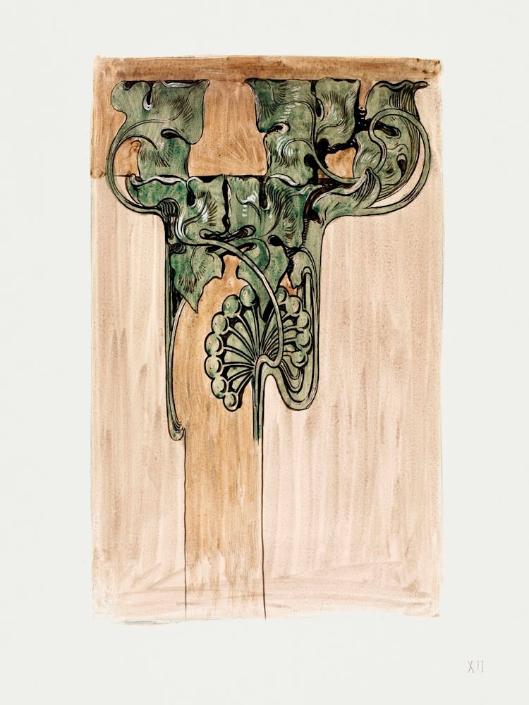 Sculpted Bronze Capital For The Facade Of The Fouquet Boutique, Alphonse Mucha