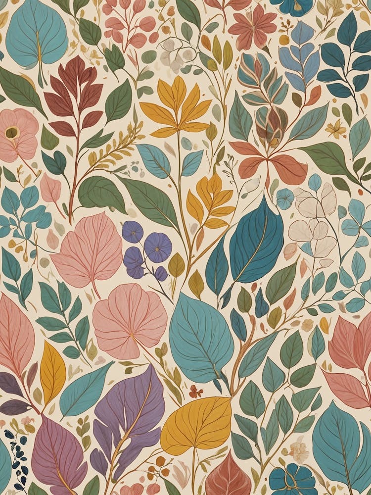 Pastel Leaves 1