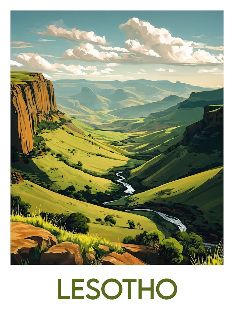 Affiche de voyage Lesotho 1