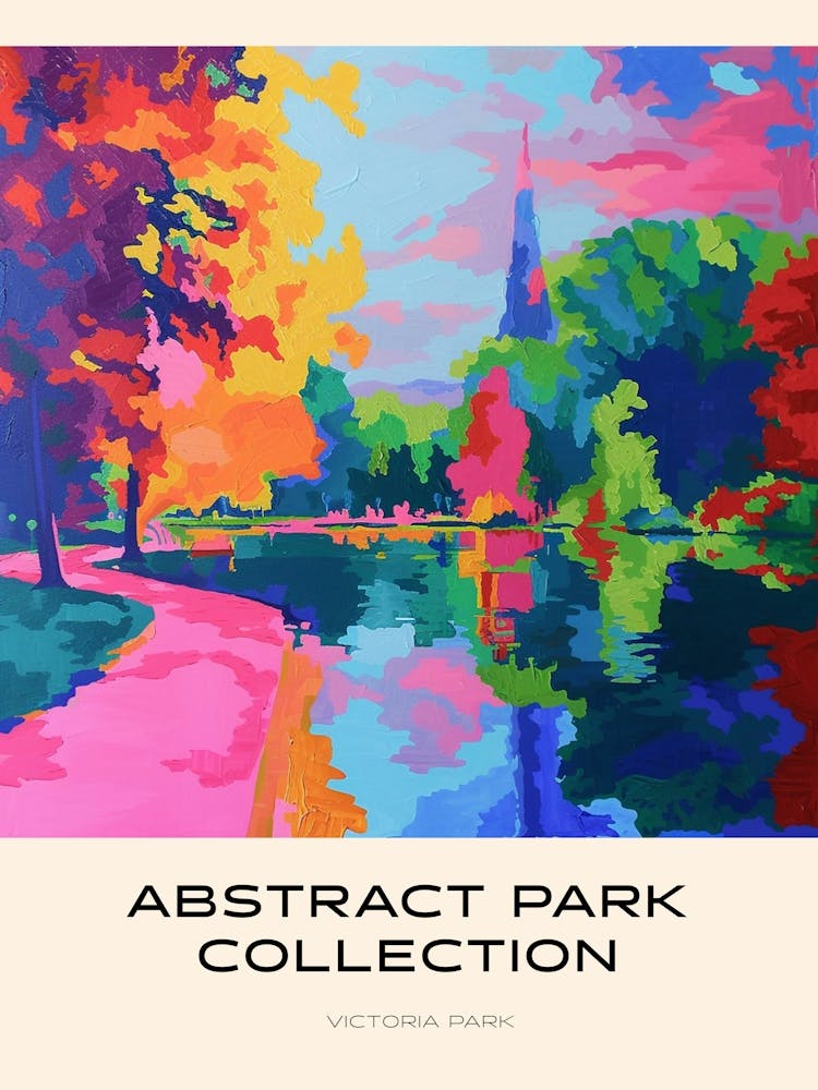 Abstract Park Collection Poster Victoria Park London 3