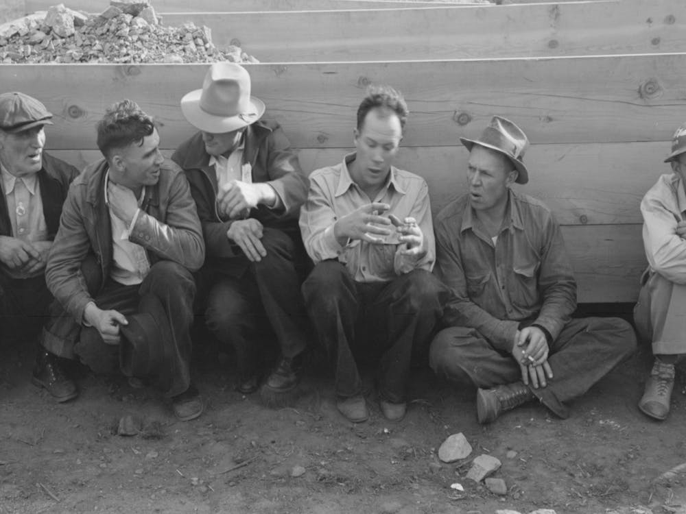 Untitled Photo, Possibly Related To Group Of Miners Talking At Labor Day Celebration, Silverton, Colorado By