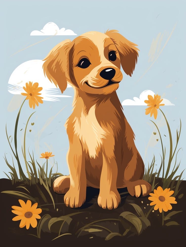 Baby-Tier-Illustration Welpe 3