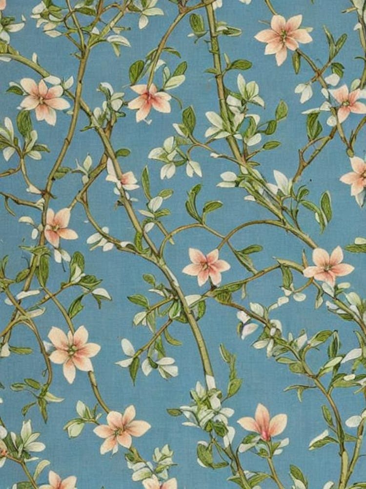 Flowering Pear 2 tree Vintage Botanical