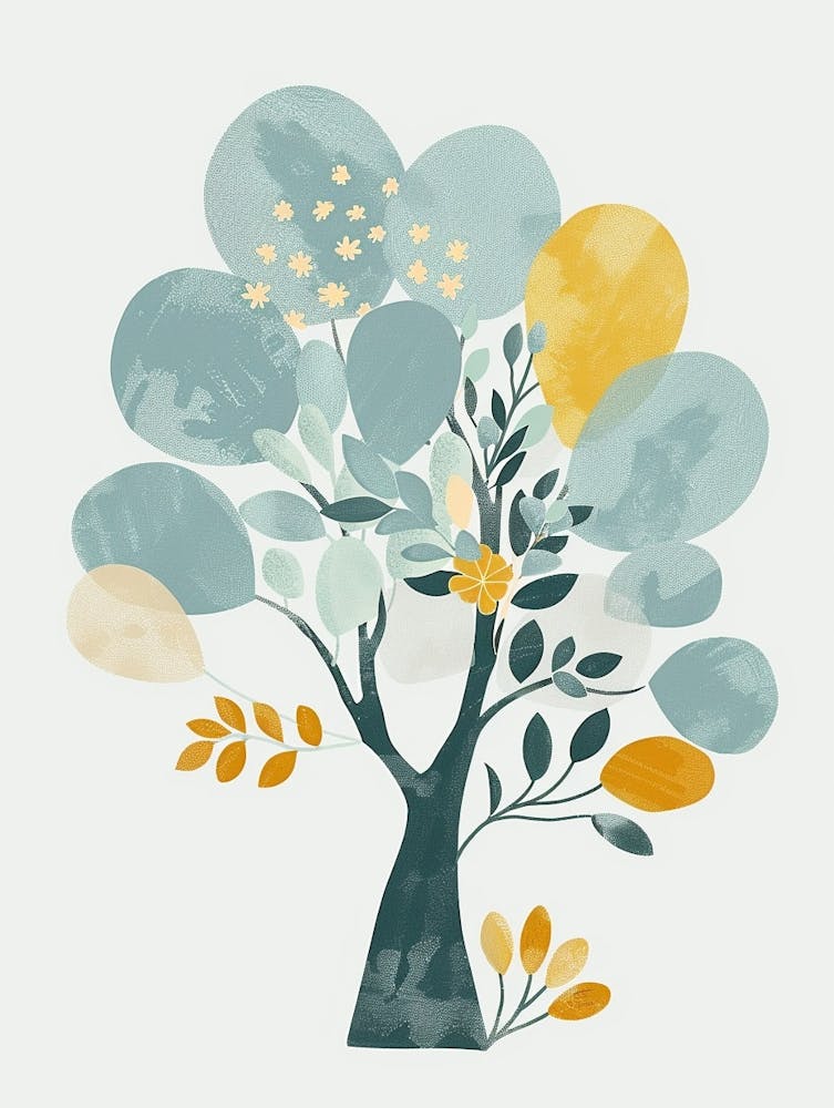 Sycamore Tree Flat Illustration 4