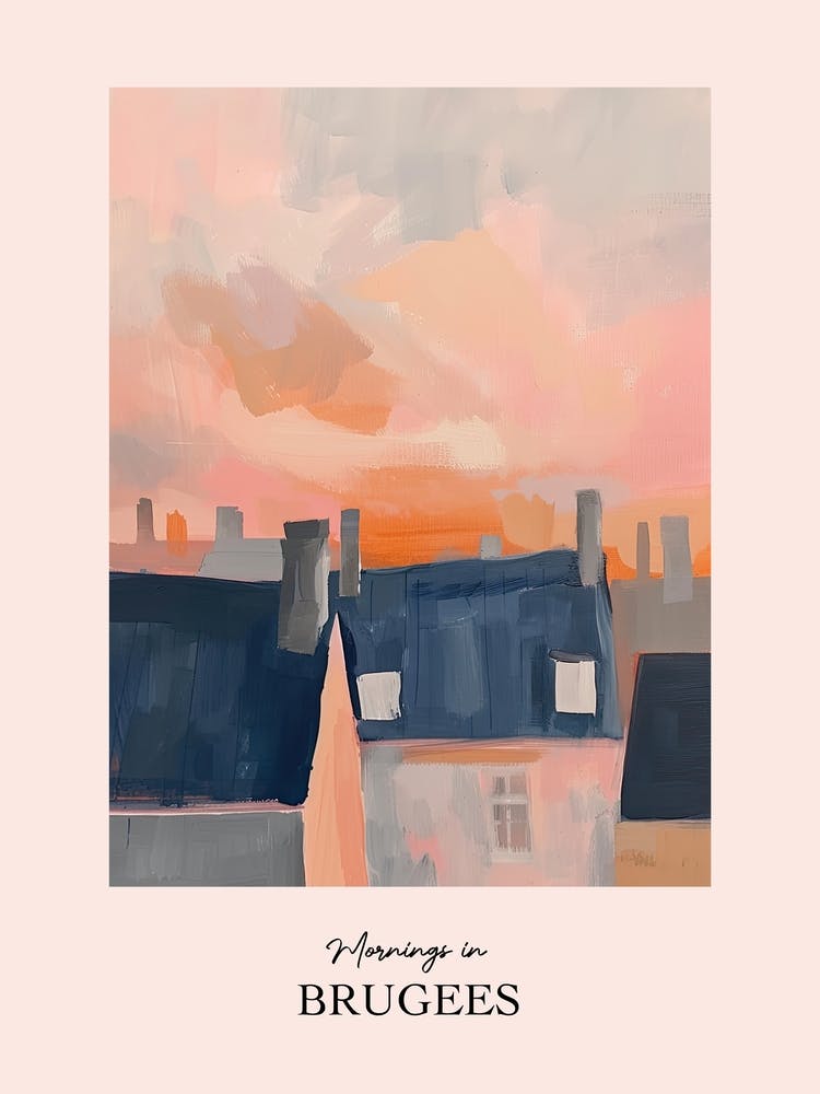 Mornings In Brugees Rooftops Morning Skyline 1