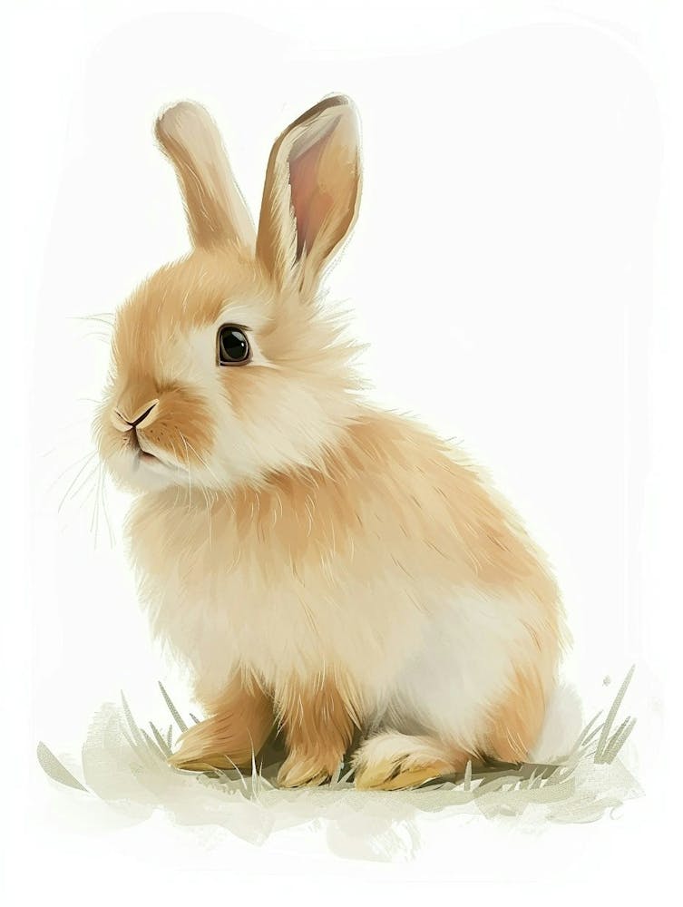 Himalayan Rabbit Kids Illustration 2
