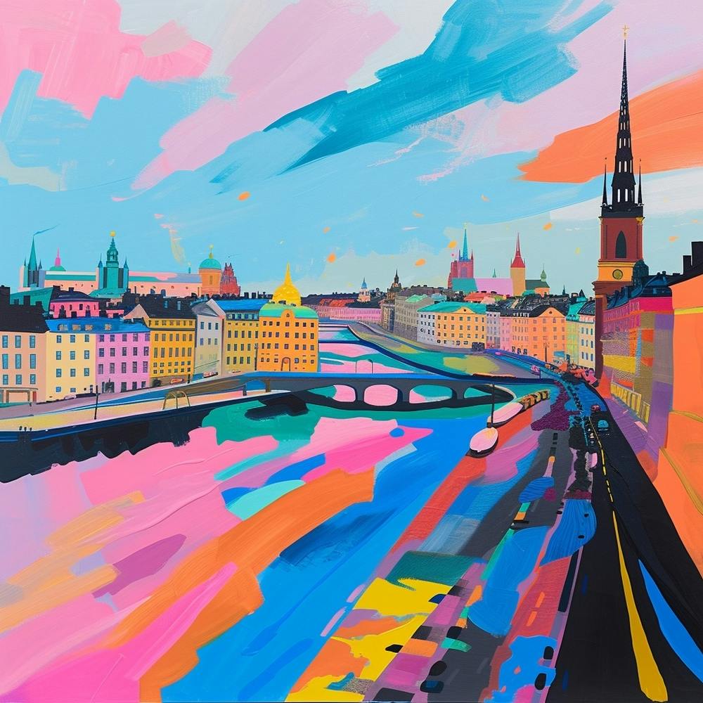 Abstract Travel Collection Stockholm Sweden 1