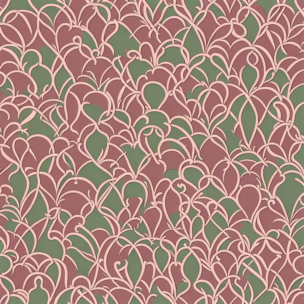 Abstract Floral Pattern, Seamless Pattern Interlocking, Flat Art, 152