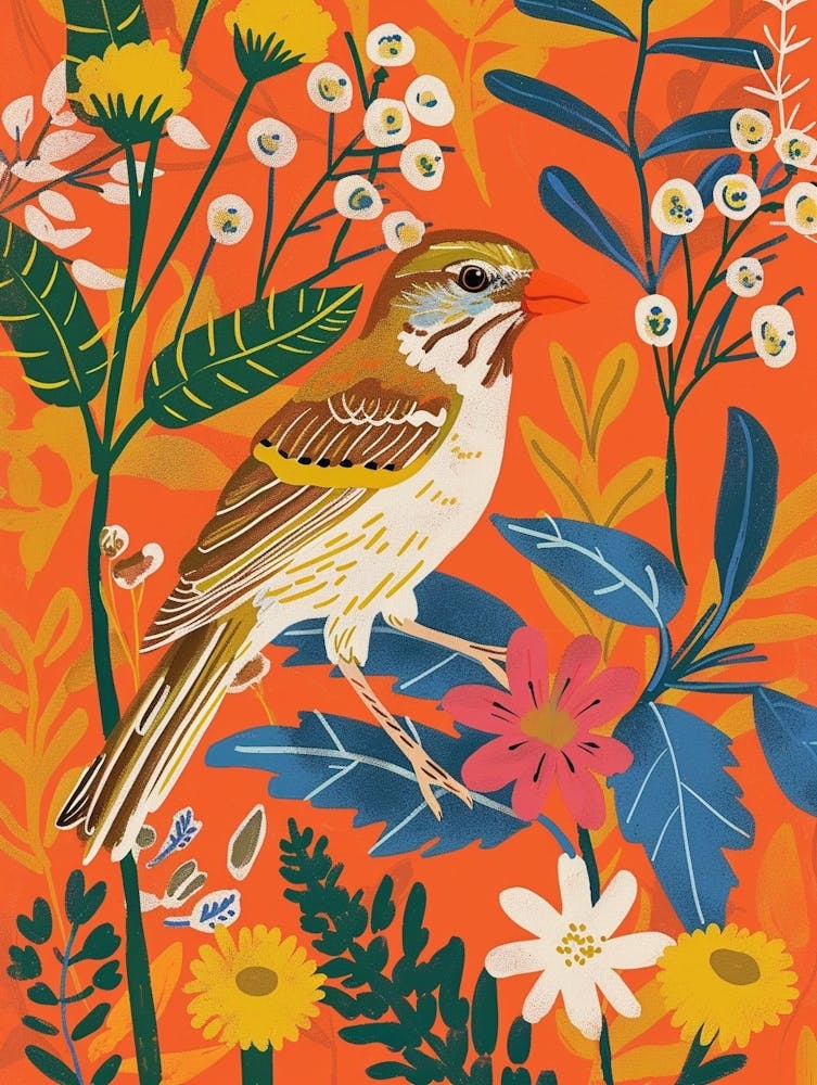 Spring Birds Sparrow 2