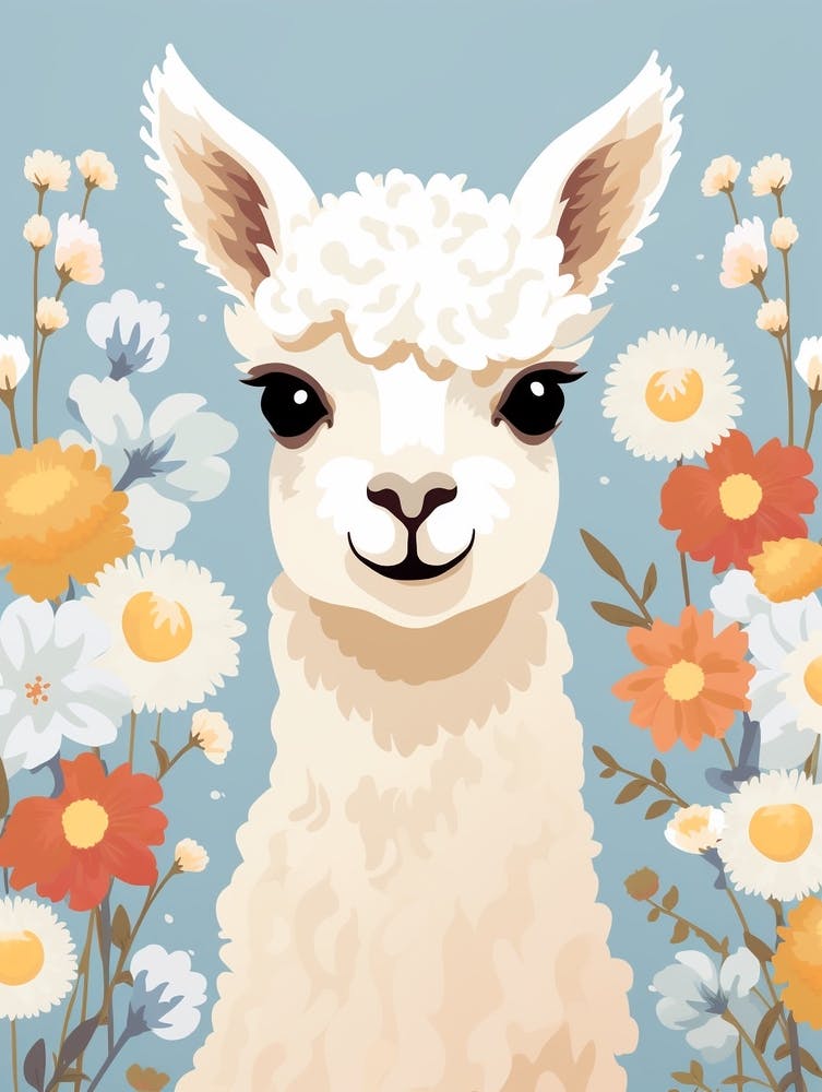 Baby Animal Illustration  Alpaca 1