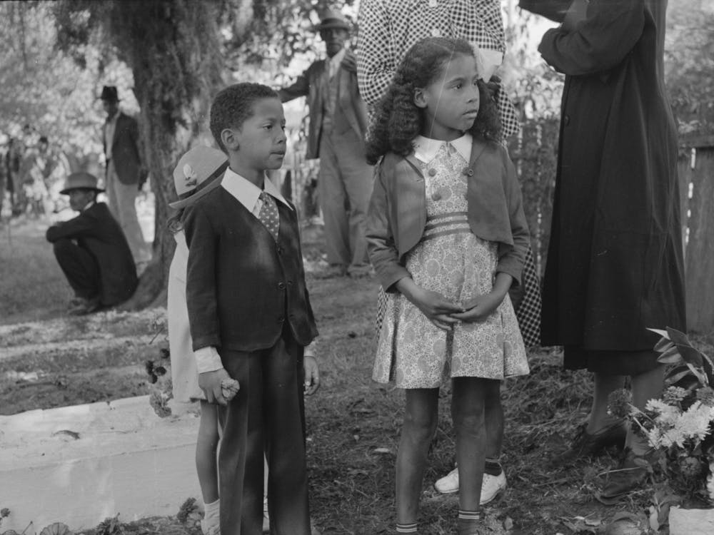 Children Dressed In Sunday Best For Ceremonies, Memorial Services,All Saint S Day,New Roads, Louisiana By