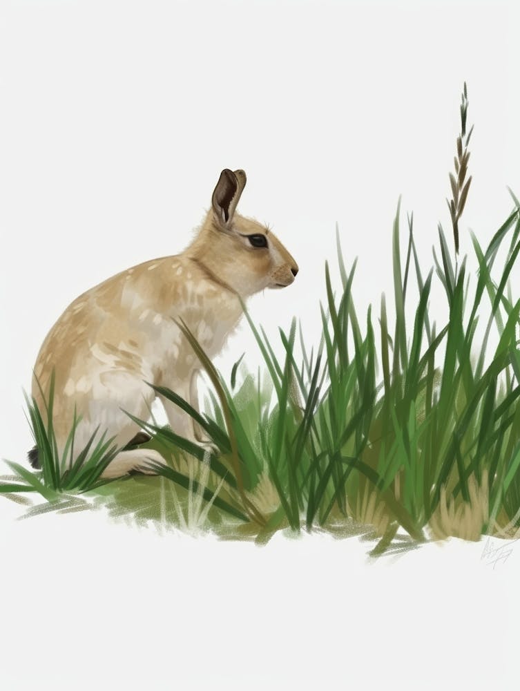 Rabbit In Grass