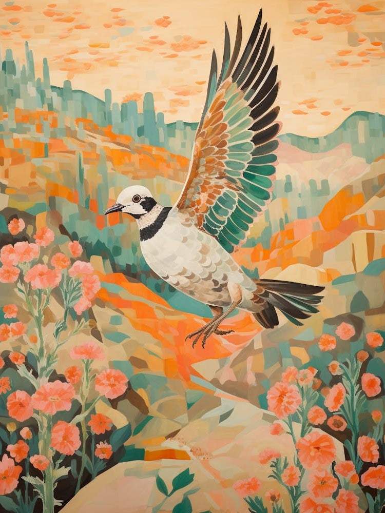 Lapwing 4 Detailed Bird Painting