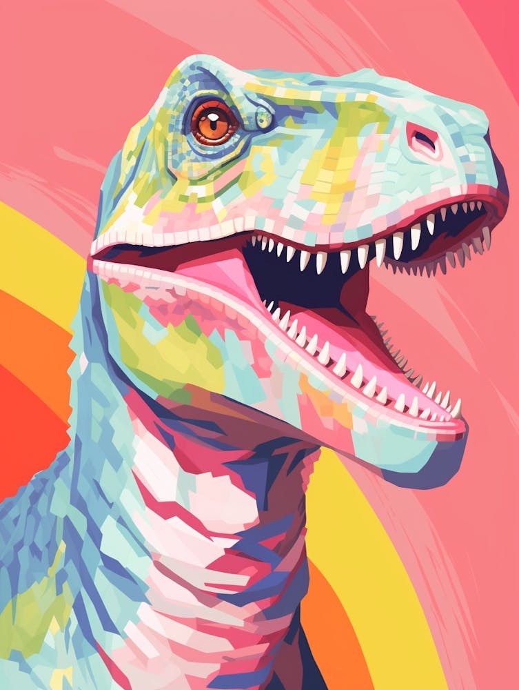 Colourful Dinosaur Velociraptor 1