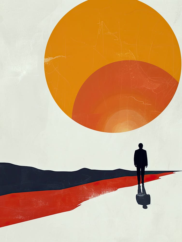 Man Walking In The Desert, Boho