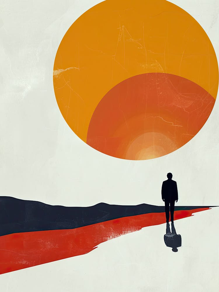 Man Walking In The Desert, Boho