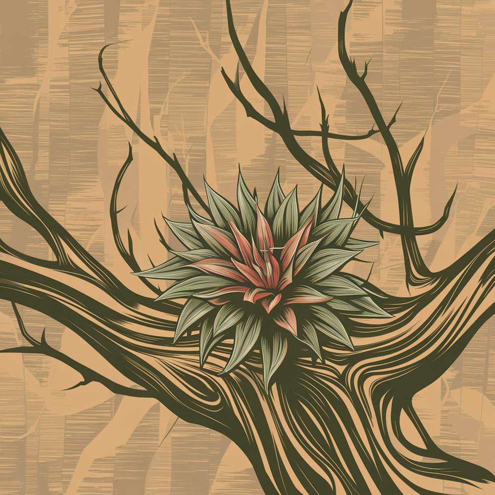 Cactus On A Tree