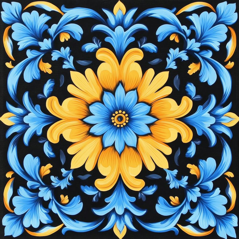 Russische Blumenmuster-Kunst