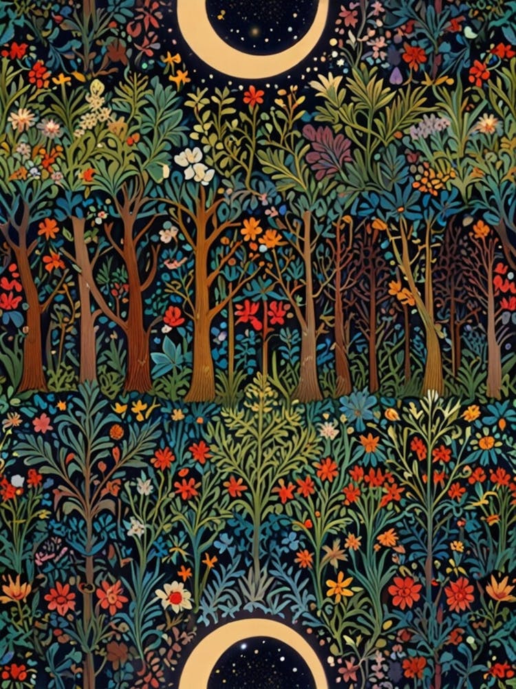 William Morris Moonlight In The Forest 75