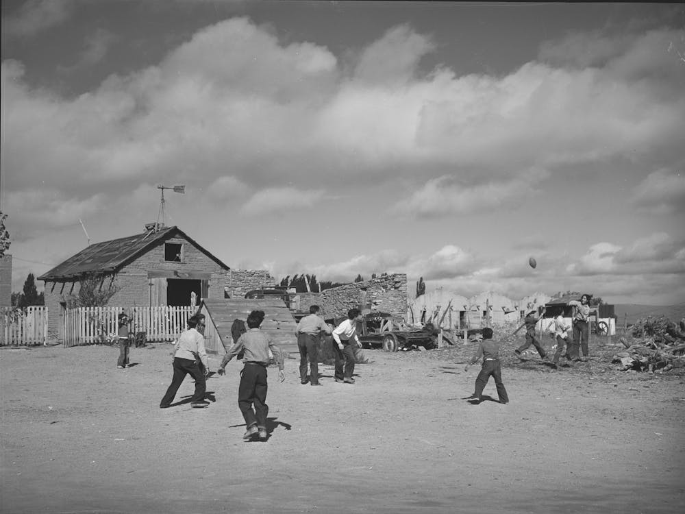 Untitled Photo, Possibly Related To Football Is Played By The Schoolboys At Concho, Arizona By Russell Lee