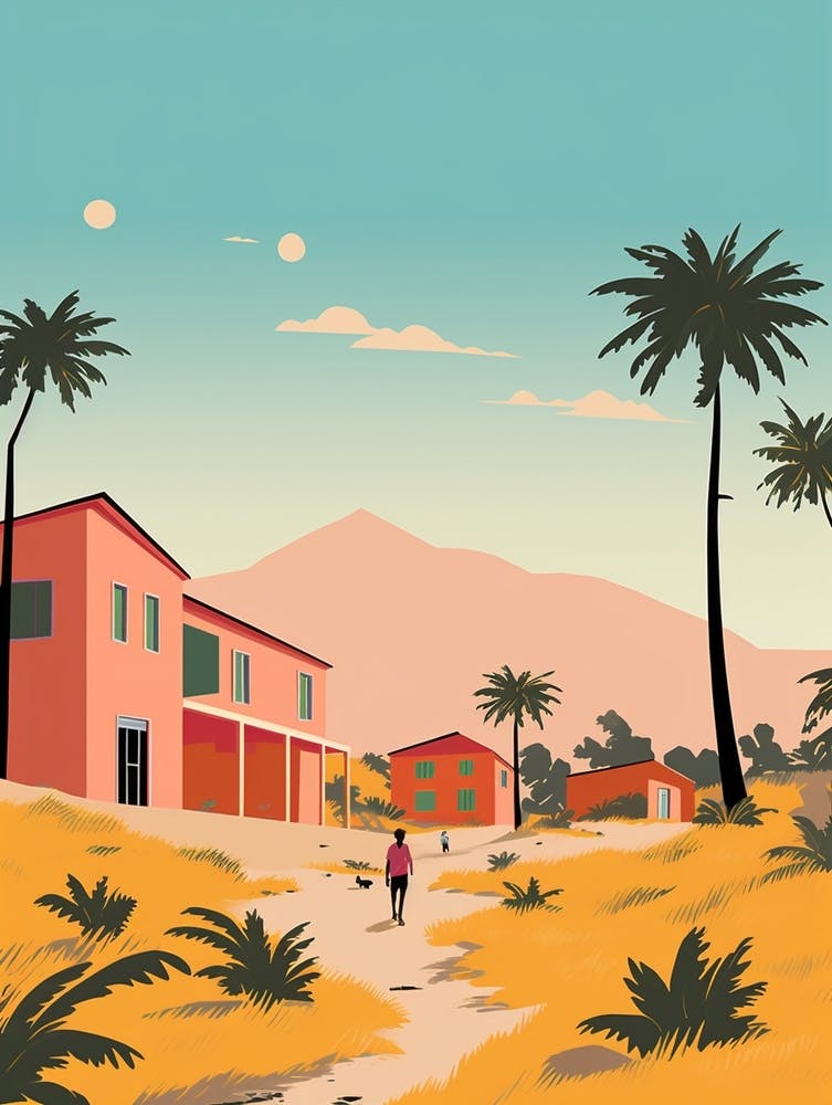 Haiti Travel Illustration