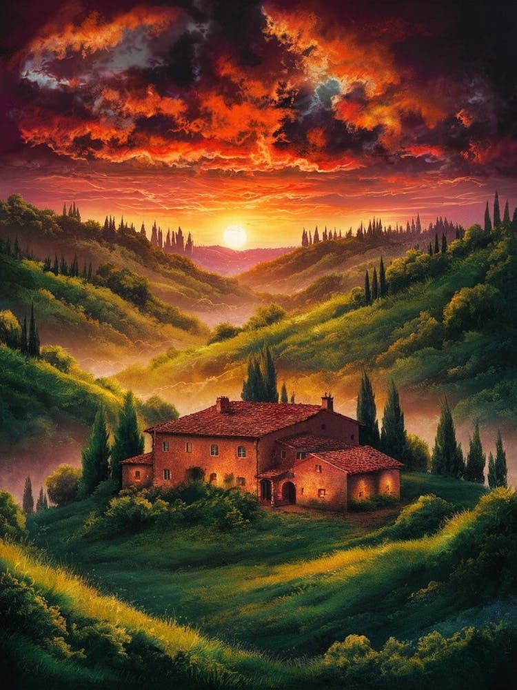 Sunset In Tuscany 3