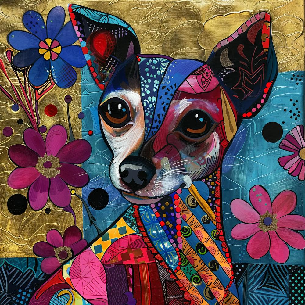 Patchwork Quilted Dog 1