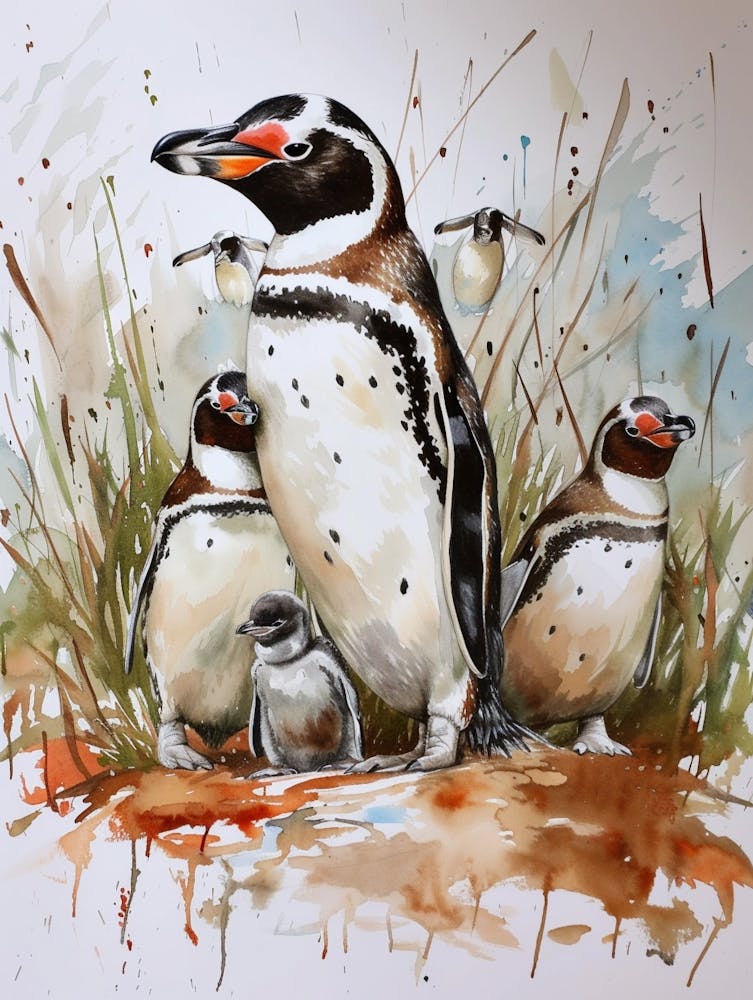 Humboldt Penguin Petermann Island Watercolour Painting Paint F18fd96f 9327 43b5 A87d Fe01524abddc 3