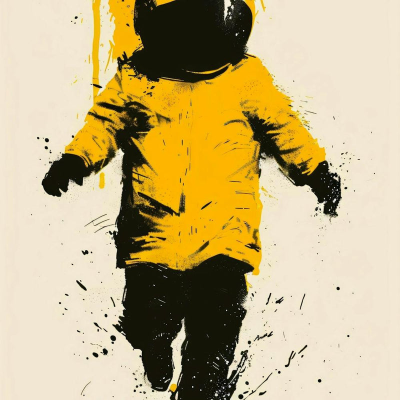 Astronaut Splatter Painting