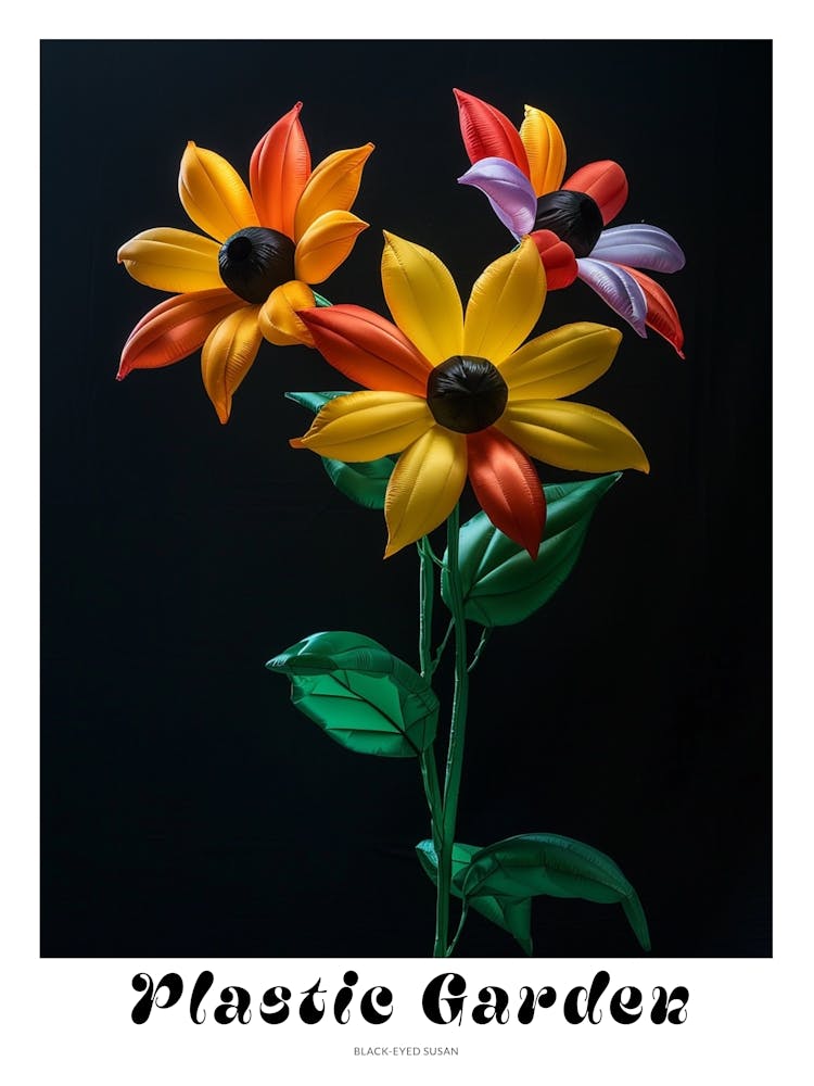 Bright Inflatable Flowers Poster Black Eyed Susan 2