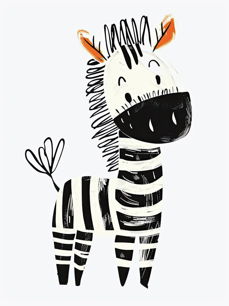 Zebra In The Wild Children Prints & Kids Posters